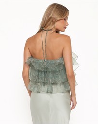 Petal & Pup - Taelya Flounce Top - Mint Green Floral