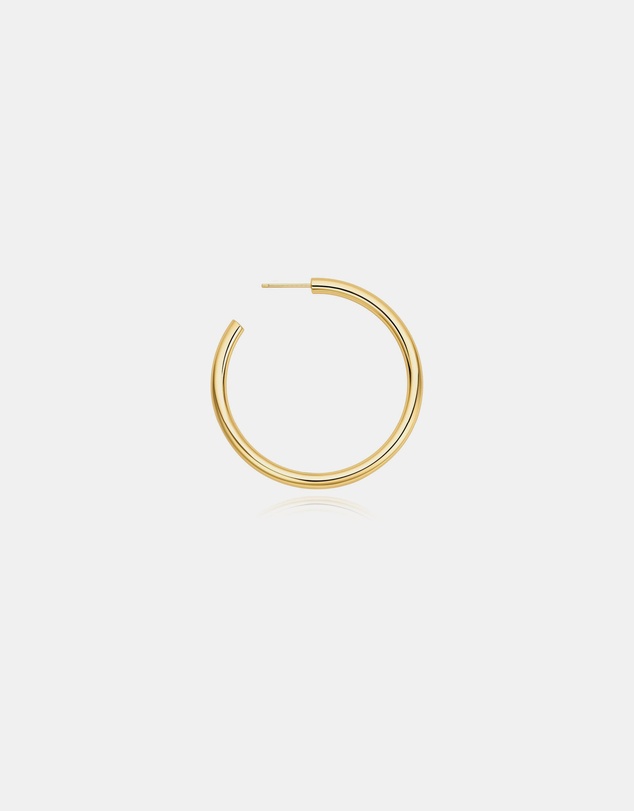 Ania Haie - Ania Haie Gold Classic Tube Large Hoop Earrings