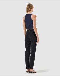 Rolla's - Loulou Straight Jean Long - Noir
