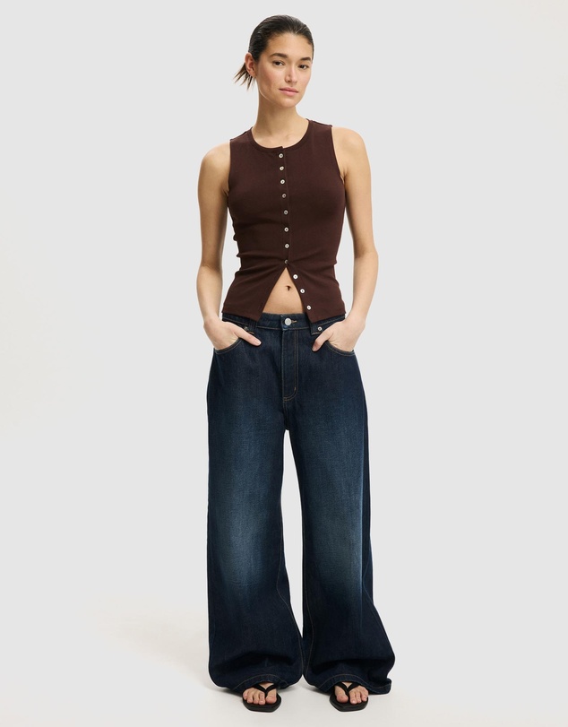 Cotton On - Bailey Button Detail Vest