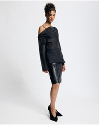 Lover - Layla LS Asymmetric Sheer Top