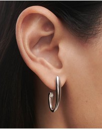 PDPAOLA - Volta Silver Hoop Earrings
