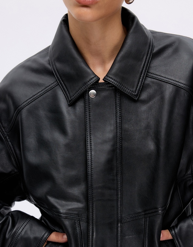 Minima Esenciales - Noah Leather Bomber Jacket