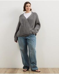 Atmos&Here Curvy - Reese Chunky Knit Wrap Cardigan