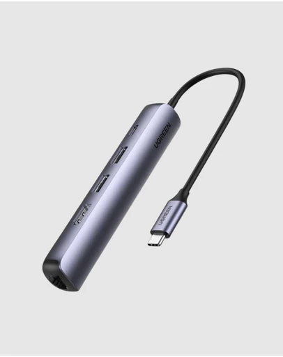 Ugreen - UGREEN 5-in-1 USB-C Docking Station 4K HDMI Ethernet USB 3.0 PD Charging Grey
