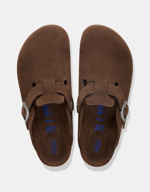 Birkenstock - Boston Sfb Tonal Footbed Suede Leather Regular Shoes - Unisex