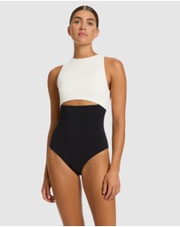 JETS - Versa Rib Cut Out High Neck One-Piece