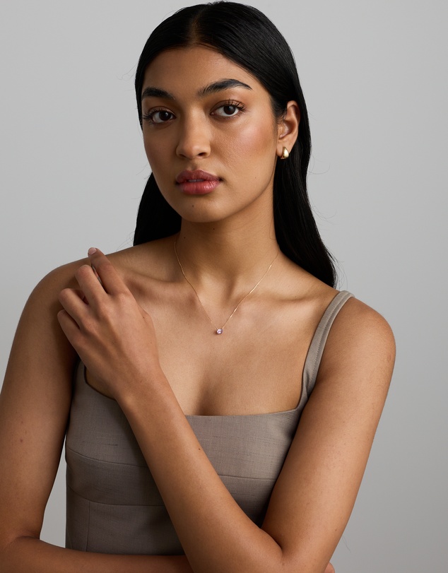 Michael Hill - Oval East-West Rose Amethyst Necklace in 10kt Yellow Gold