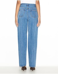 Dazie - Naples Pleat High Waisted Relaxed Jeans