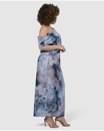 Sunday In The City - Phantom Maxi Satin Dress