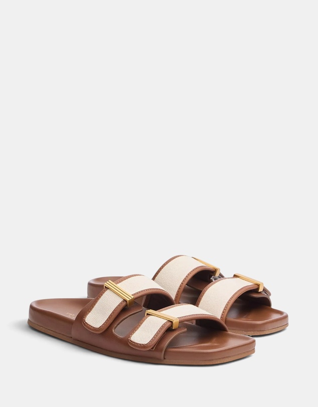 rag & bone - Rue Canvas Leather Slide