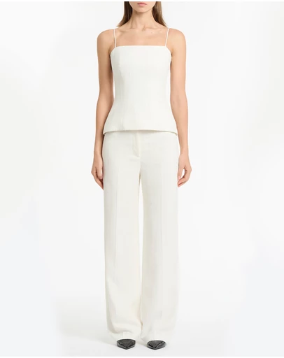 Carla Zampatti - Ivory Starlight Twill Bustier Top