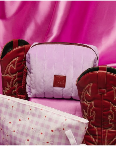 The Somewhere Co - Lilac Velvet Cosmetic Case