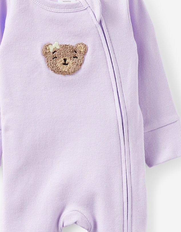 Cotton On Kids - Growie Long Sleeve Rib Romper