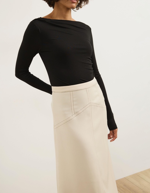 Atmos&Here - Mia Contrast Stitch Maxi Skirt