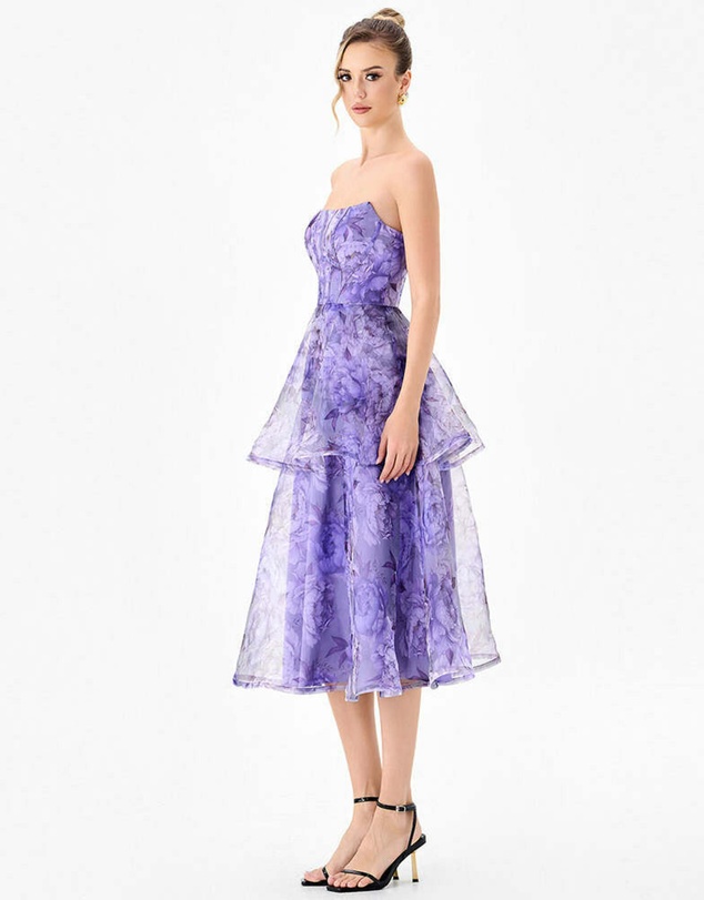 Bariano - Harlux Tiered Strapless Midi
