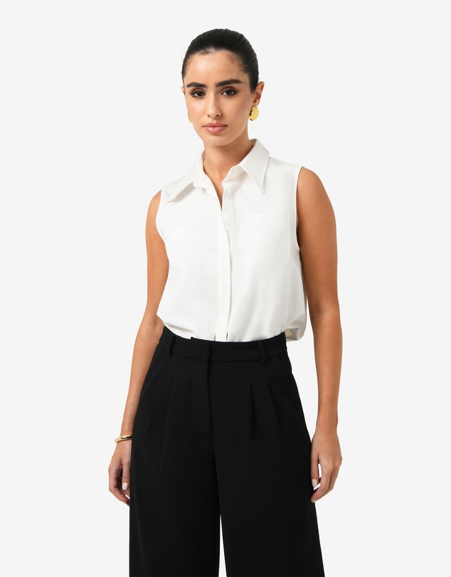 Forcast - Kia Cotton Sleeveless Shirt