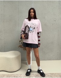 MAKU - Smiley Flower Oversized Tee