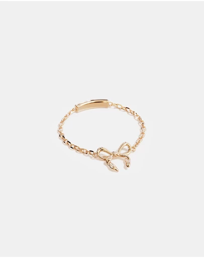 By Charlotte - Forever More Chain Bow Ring