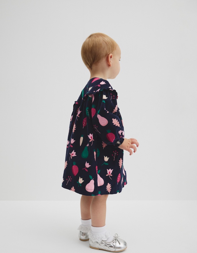 Country Road - Fruit Frill Long Sleeve Cord Dress