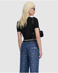 Self Portrait - Pointelle Knit Top