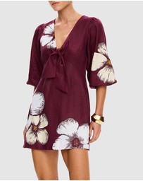 KIVARI - Brodie Tie Front Mini Dress