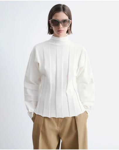 & Other Stories - Ribbed Mock-Neck Top