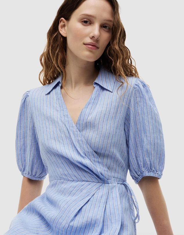 Tommy Hilfiger - Pure Linen Relaxed Mini Wrap Dress