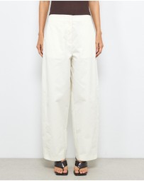 AERE - Organic Cotton Barrel Leg Trousers