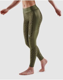 SKINS - SKINS Compression Women's Series-3 Clothing Long Tight Khaki Angle
