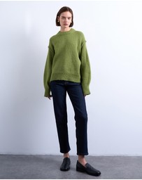 TOPSHOP - Knitted Wool Blend Fluffy Exposed Seam Easy Jumper