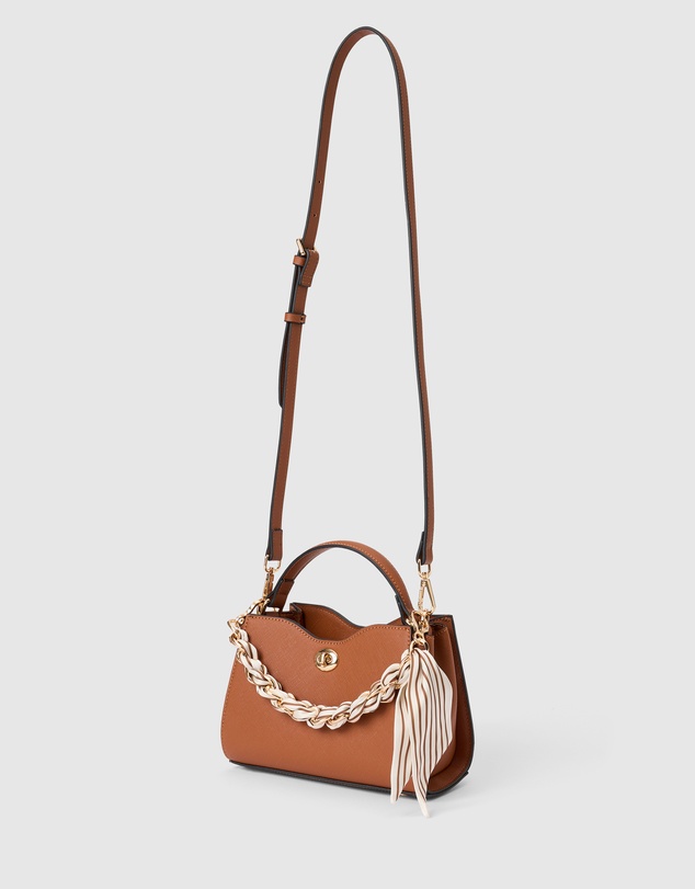 Forever New - Victoria Scarf Lock Top Handle Bag