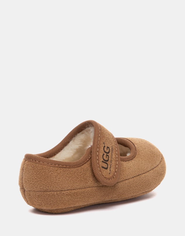 EVERAU - Australian Shepherd Ugg Millie Toddler Cow Suede Upper Loafer Oxfords Flats