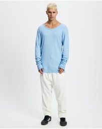 Surrounded By Ghosts - The Gypsum Slim Rib Knit Long Sleeve T-Shirt