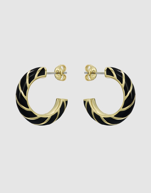 Ted Baker - TRINNA: Twist Enamel Hoop Earrings