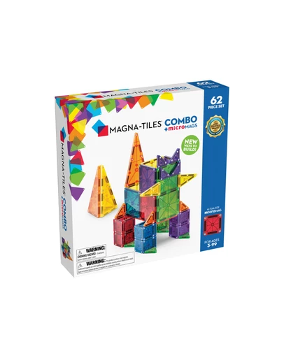 Magna-Tiles - MAGNA-TILES - Combo + microMAGS - 62 Piece Set