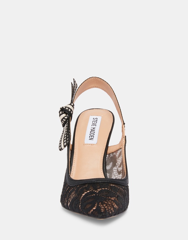 Steve Madden - Bri Black Lace Heels