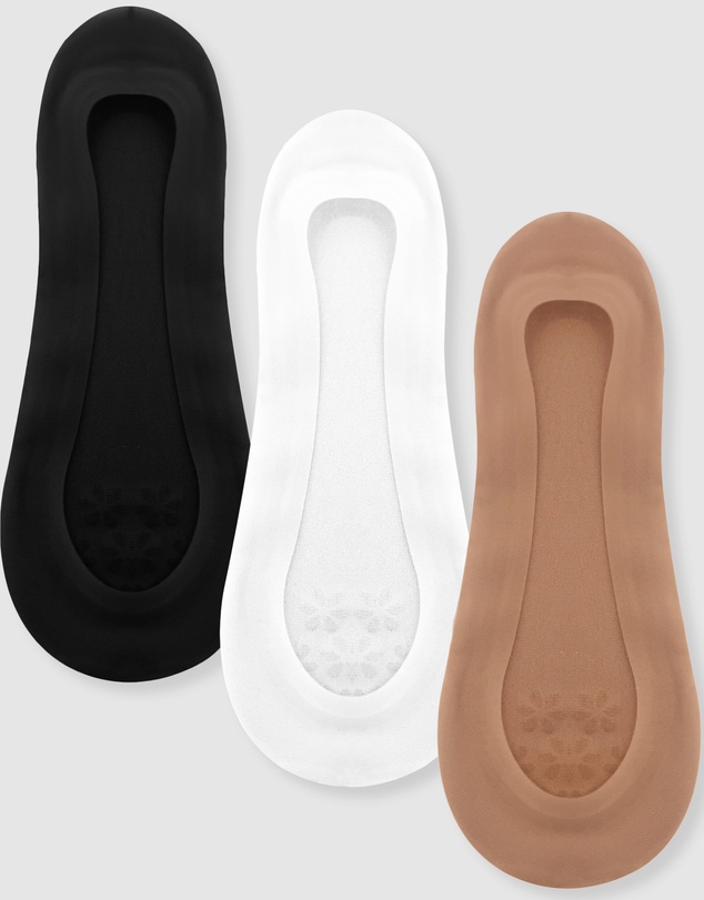 B Free Intimate Apparel - Naked Look Sockettes - 3 Pack