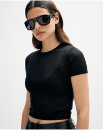 Minima Esenciales - Renna Lyocell Silk Blend Sheer Tee
