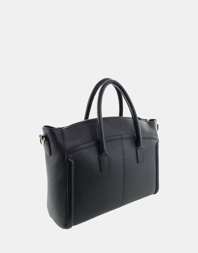 Pierre Cardin - Pierre Cardin Genuine Leather Square Tote Crossbody Bag