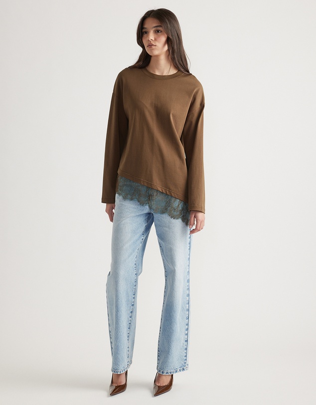 Decjuba - Sofia Lace Trim Long Sleeve