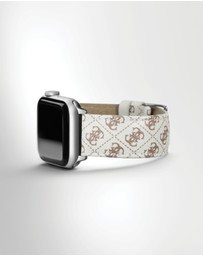 GUESS - Guess Apple Band - White Quattro Logo Textured 38-40mm