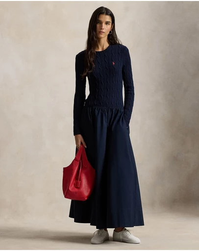 Polo Ralph Lauren - Cable-Knit Bodice Cotton Dress