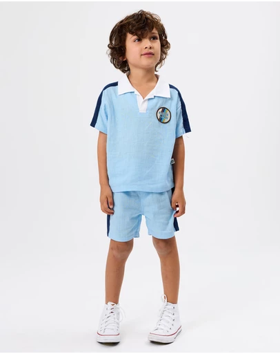 Goldie + Ace - Panel Linen Blend Top - Babies-Kids