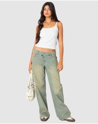 EDIKTED - Emilia ribbed bow tank top