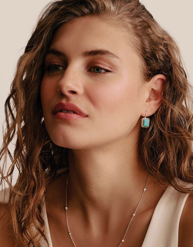 THOMAS SABO - THOMAS SABO Drop Earrings with Turquoise Octagon Stones Silver