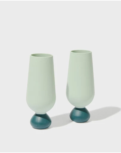 STYLD. - Bubble Champagne Flute Set (2 pcs)