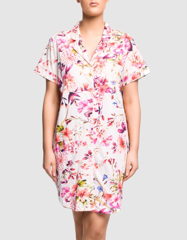 Sainted Sisters - Sadie Short Sleeve Cotton Nightshirt