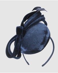 Max Alexander - Velvet Navy Winter Pillbox Fascinator
