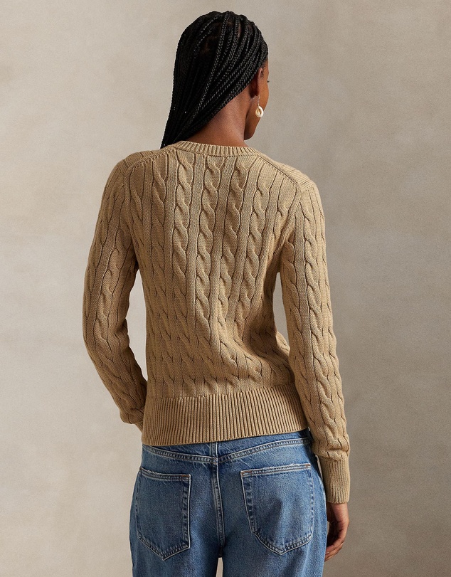 Polo Ralph Lauren - Cable-Knit Cotton Crewneck Cardigan - The ICONIC Exclusive